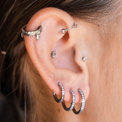 Hoops Zirconati silver