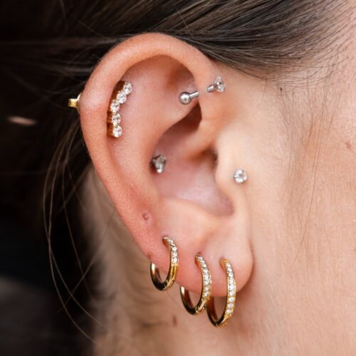 Hoops Zirconati gold