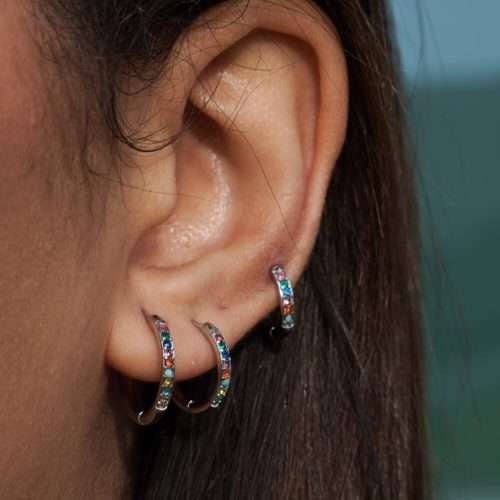 Hoops Zirconati MULTICOLOR - SILVER