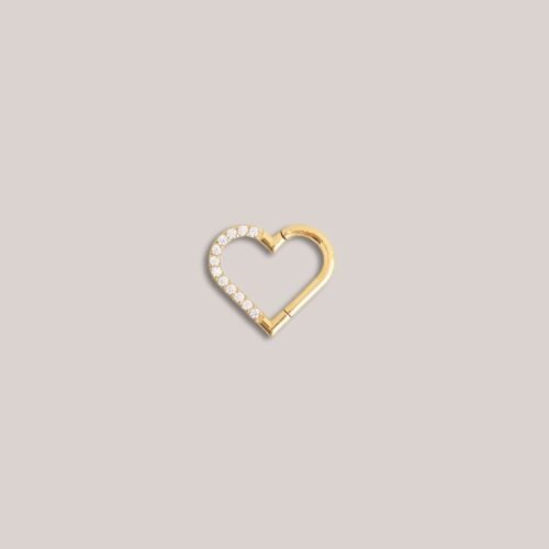 Piercing clicker HEART SHINE - SMALL